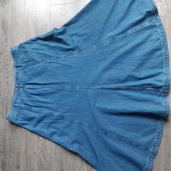 COPY - Vintage North Reflections jean maxi midi flared skirt. No label. Size La… - Picture 5 of 5
